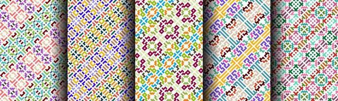 traditional modern abstract pattern ethnic bundle vector