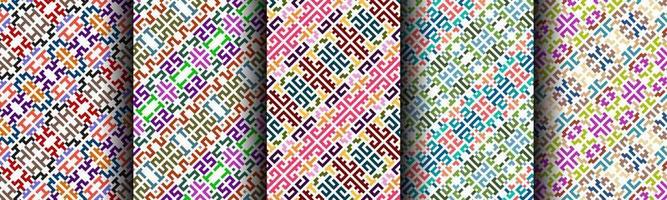 traditional modern abstract pattern ethnic bundle vector