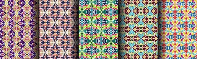 bundle abstract ethnic background dynamic pattern vector