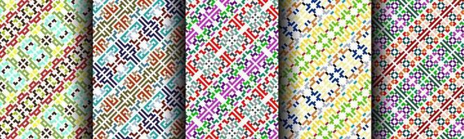 traditional modern abstract pattern ethnic bundle vector