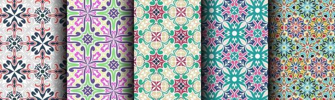 modern ethnic abstract background pattern bundle vector