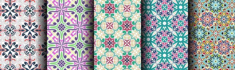 modern ethnic abstract background pattern bundle