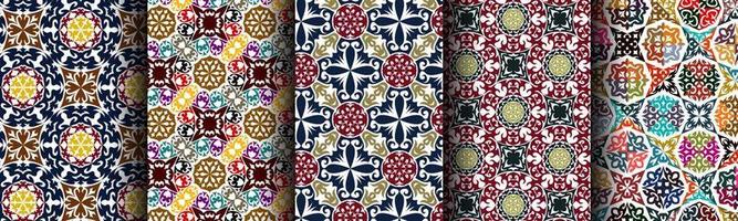 bundle abstract ethnic background dynamic pattern vector