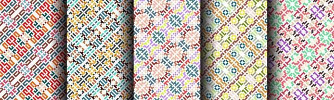 traditional modern abstract pattern ethnic bundle vector