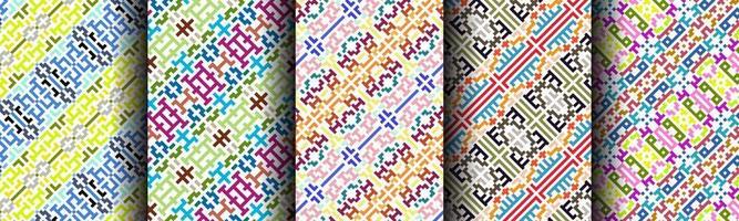 modern ethnic abstract background pattern bundle vector