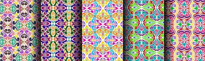 modern ethnic abstract background pattern bundle vector