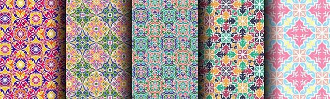 modern ethnic abstract background pattern bundle vector