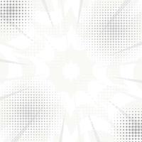 Grey abstract comic background pop art background for poster or book in grey radial rays with halftone vector