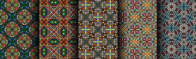 modern ethnic abstract background pattern bundle vector