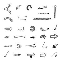 Vector set of hand drawn arrows, elements for presentation