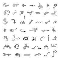 Vector set of hand drawn arrows, elements for presentation