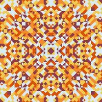 Vector seamless pattern of simple geometric shapes. Repeating endless ornament of squares, rhombuses and triangles. Colorful abstract background, wallpaper. Image with kaleidoscope effect, tiles