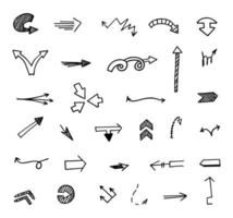 Vector set of hand drawn arrows, elements for presentation