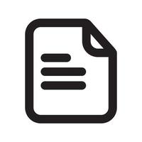 Listed Files Icon with Outline Style vector