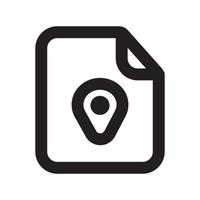 Location Files Icon with Outline Style vector