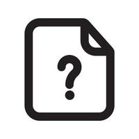 Unknown Files Icon with Outline Style vector