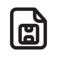 Saved Files Icon with Outline Style vector