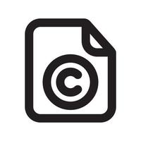 Licensed Files Icon with Outline Style vector