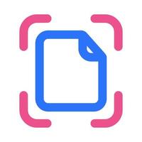 Focus File Icon Two Tone Color vector