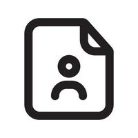 User Files Icon with Outline Style vector