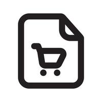 Cart Files Icon with Outline Style vector