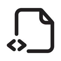 Coding Files Icon with Outline Style vector