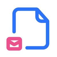 Message Files Icon Two Tone Color vector