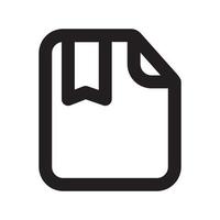 Bookmark Files Icon with Outline Style vector