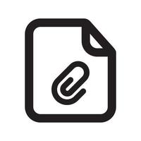 Attachment Files Icon with Outline Style vector