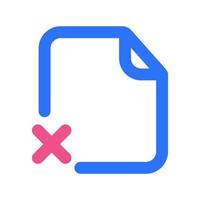 Failed Files Icon Two Tone Color vector