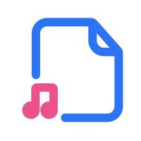 Music Files Icon Two Tone Color vector