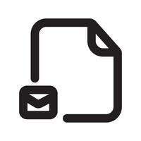 Message Files Icon with Outline Style vector