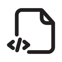 Coding Files Icon with Outline Style vector