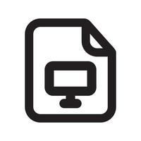 Computer Files Icon with Outline Style vector
