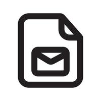 Message Files Icon with Outline Style vector