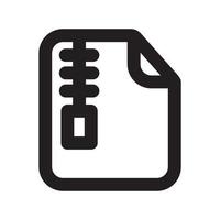 ZIP Files Icon with Outline Style vector