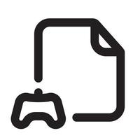 Game Files Icon with Outline Style vector