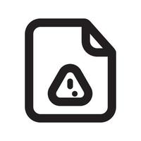 Danger File Icon with Outline Style vector