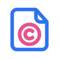 Licensed Files Icon Two Tone Color vector