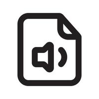 Audio Icon with Outline Style vector