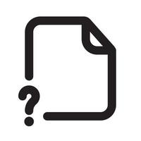 Unknown Files Icon with Outline Style vector