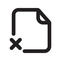 Broken Files Icon with Outline Style vector