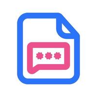 Files with Password Icon Two Color vector