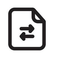 Transfer Files Icon with Outline Style vector