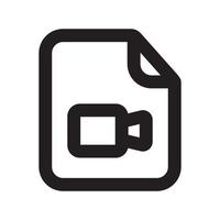 Video Files with Outline Icon vector