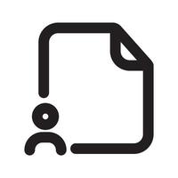 User Files Icon with Outline Style vector