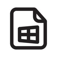 icono de archivos del sistema con archivos de contorno vector