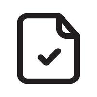 Approved Files Icon with Outline Style vector