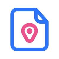 Location Files Icon Two Tone Color vector