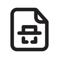 Scan Files Icon with Outline Style vector